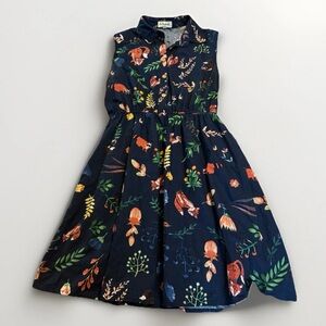 Floral Navy Midi Dress
